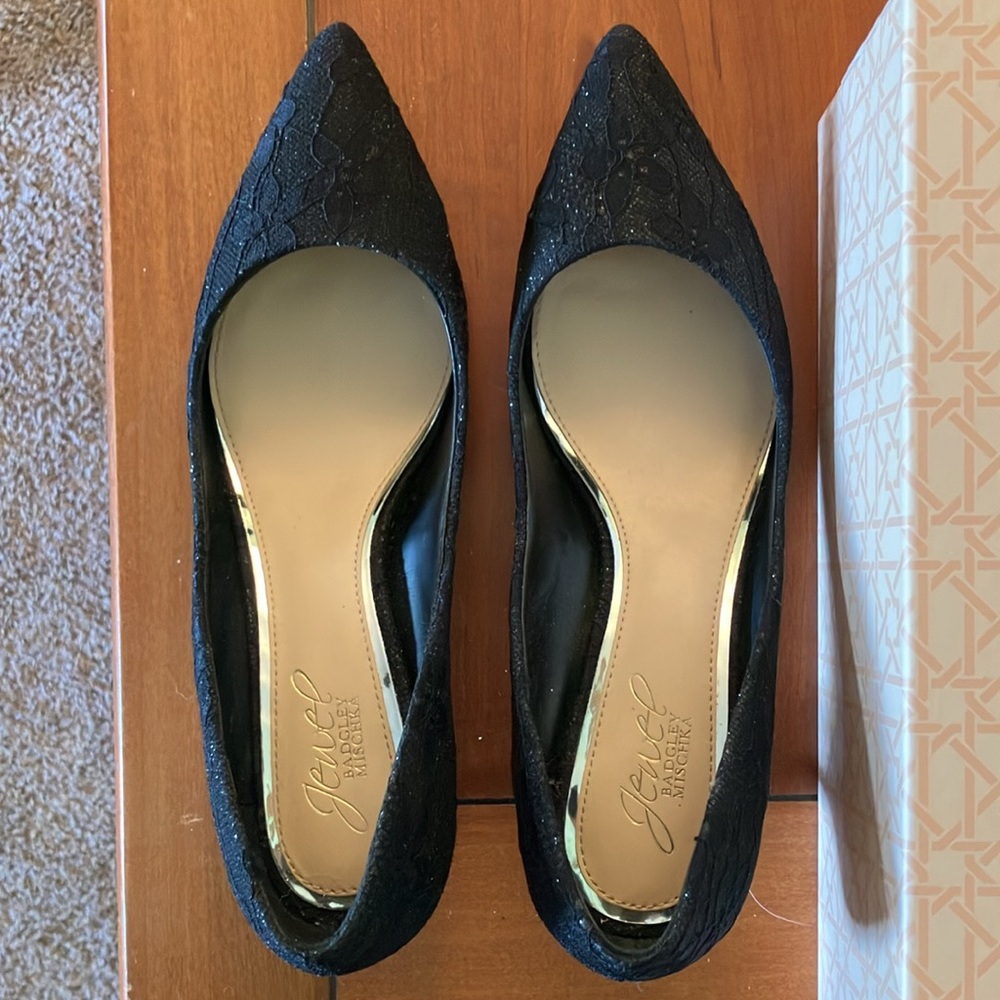 Jewel Badgley Mischka Black Heels - Picture 2 of 6